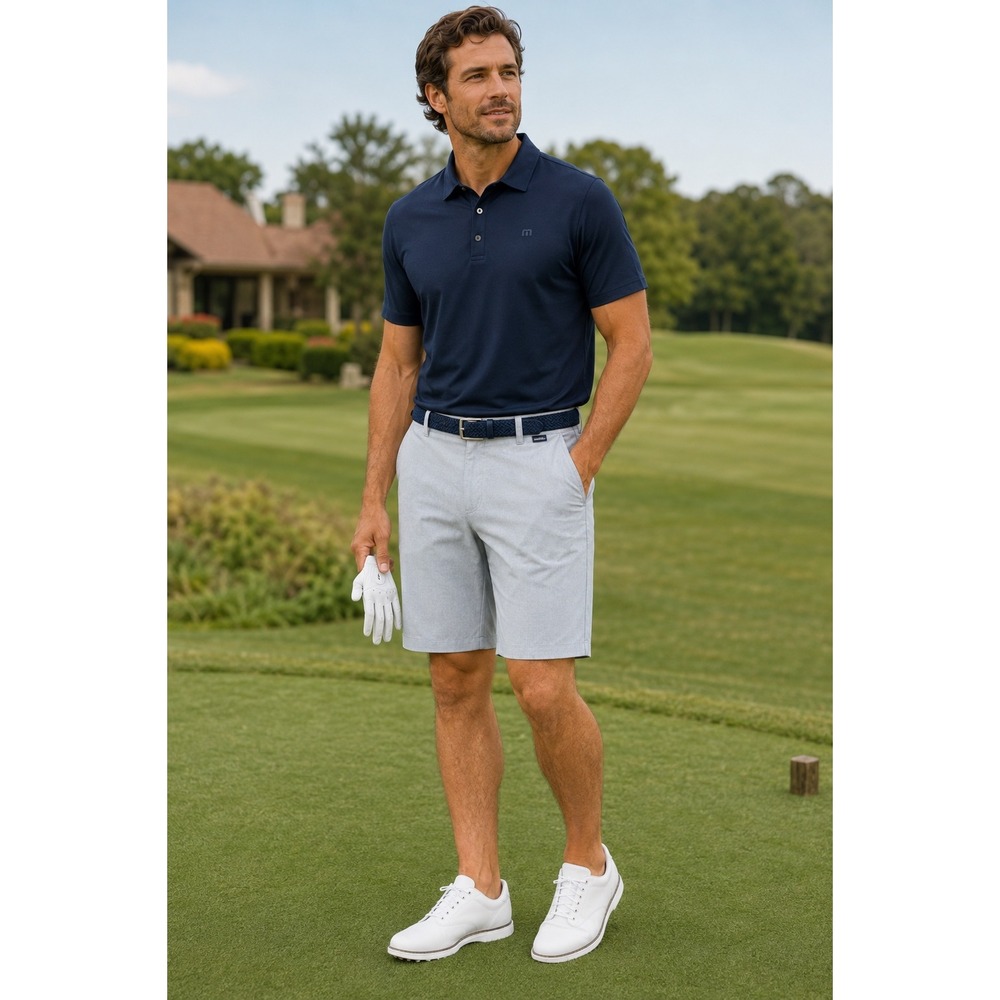 TravisMathew Mens Golf Short Light Blue Performance Size 34 Preppy Active Resort